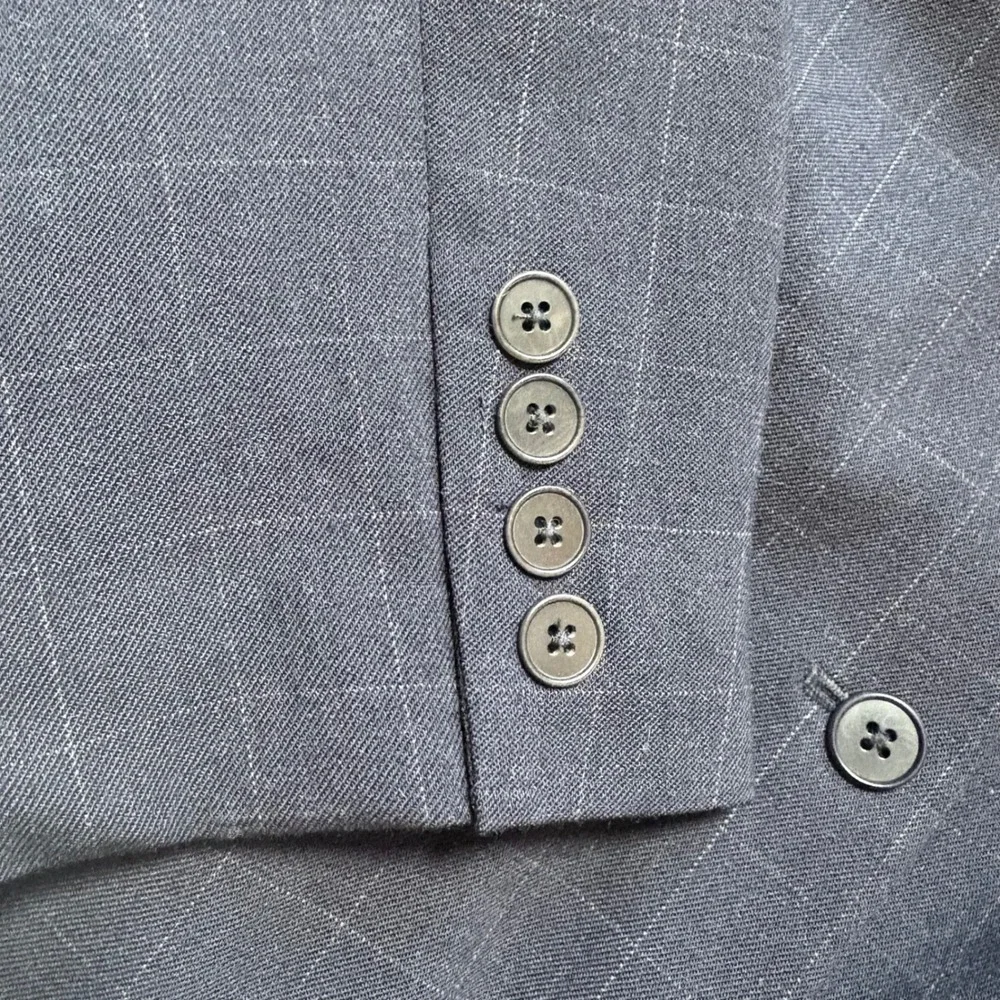 Lauren‎ Ralph Lauren Women's Windowpane Worsted Wool Blazer Skirt Suit Size 12